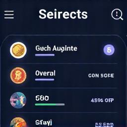Cryptocurrency wallet app interface